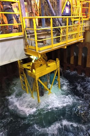 Geoquip Marine GMC201 seabed PCPT raised through moonpool