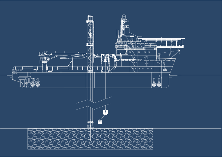 Vessel with Deep Water Cuttings Collection System