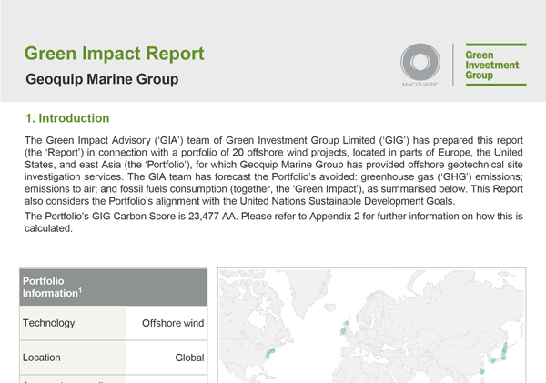 Geoquip Marine Green Impact Report