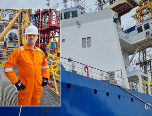 Geoquip Marine’s new Training and Competence Coordinator visits the Geoquip Seehorn to oversee enhancements to offshore learning and development